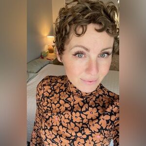 Anthropologie Anthro Maeve Floral Turtleneck Sz S